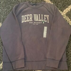 NWT Deer Valley Men’s XL Crewneck Sweatshirt Washes Navy